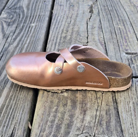 Birkenstock Girls Dorian Clog Metallic Rose Gold, Size 34 EU - Picture 6 of 12